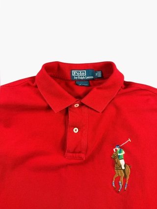 Vintage long Sleeved Polo ralph Lauren Red Size M