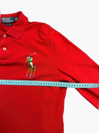 Vintage long Sleeved Polo ralph Lauren Red Size M