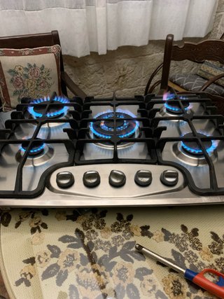 Encimera de gas butano 5 fuegos