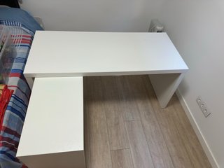 Mesa de estudio MALM Ikea blanca