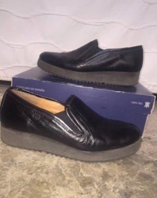 Mocasines de piel negros