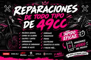 Reparación de motos 49cc