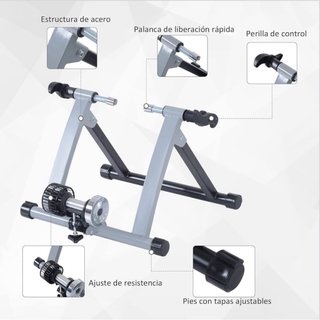 Rodillo Entrenamiento Bicicleta HOMCOM Magnético
