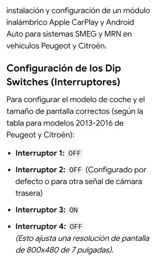 CarPlay Android Auto SMEG MRN Citroen Peugeot