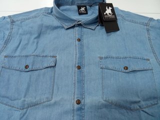 Camisa denim U.S. Grand Polo azul talla XXXL nueva