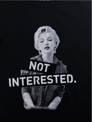Vintage Graphic T-Shirt Marilyn Monroe Not
