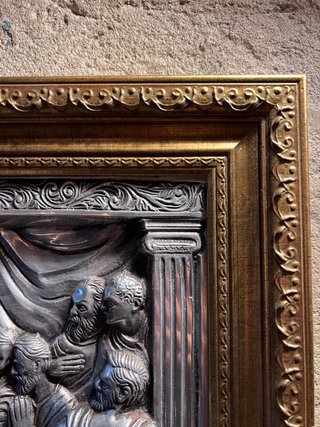 Quadro religioso vintage Última Ceia de Jesus