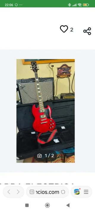 Guitarra Eléctrica Roja