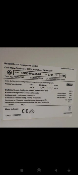 Nevera Bosch  No Frost 366L A+++