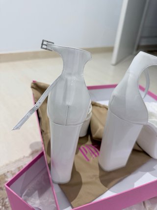 Sandalias Paris Texas Blancas Plataforma