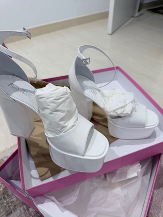 Sandalias Paris Texas Blancas Plataforma