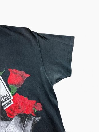 Vintage Graphic T-Shirt Blessed Red roses Money