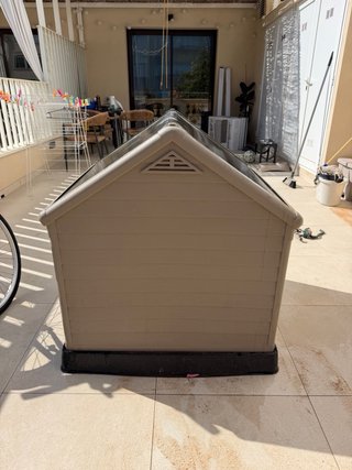 Caseta perro exterior grande beige