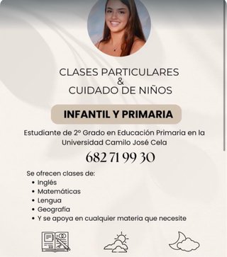 CLASES PARTICULARES Y CUIDADO DE NIÑOS