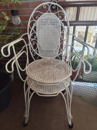 4 Sillas Metálicas Terraza