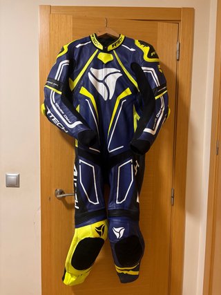 Mono de moto Rtech Pro Series azul y amarillo