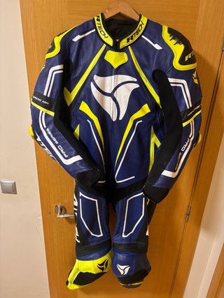 Mono de moto Rtech Pro Series azul y amarillo