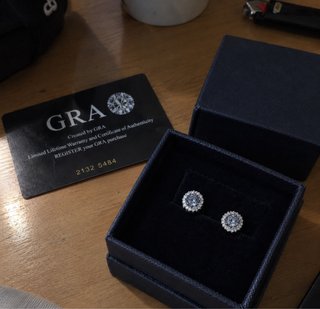 Pendientes Moissanita Plata 925 GRA