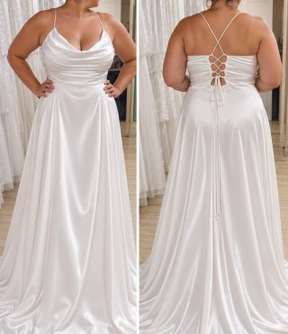 Vestido de Novia Blanco Satinado