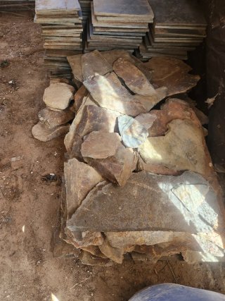 Lote materiales construcción tejas ladrillos