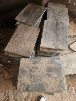 Lote materiales construcción tejas ladrillos
