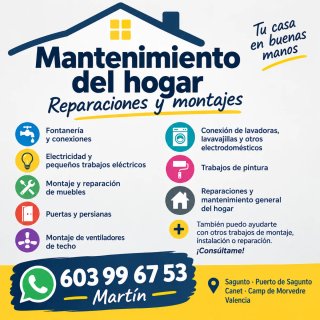 Mantenimiento del hogar | Reparaciones y montajes