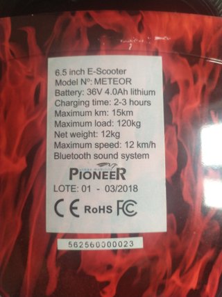 Hoverboard con funda y cargador(para reparación)