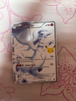 Carta Pokémon Reshiram 25 Aniversario