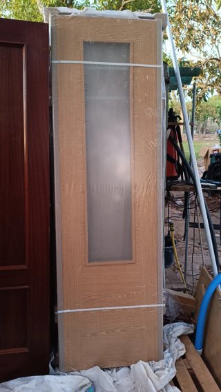 Puerta doble interior cristal Basic Canarias