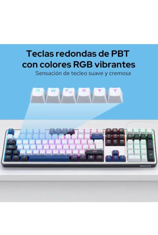 Teclado Mecánico RGB Azul y Blanco