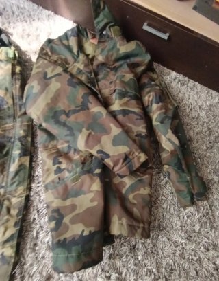Traje de agua impermeable militar camuflaje