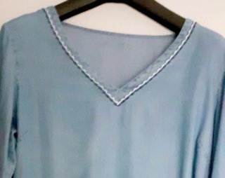 Blusa vaquera manga larga