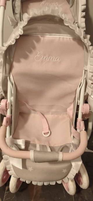 Carrito gemelar Emma rosa. Prácticamente nuevo.