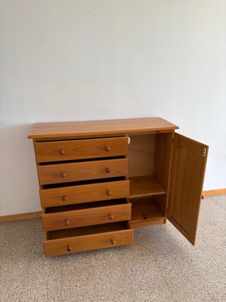 Cómoda y Armario Madera Maciza