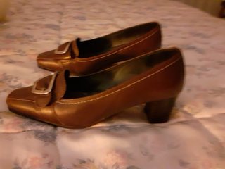 Zapatos Pitillos Piel Marrones Talla 37