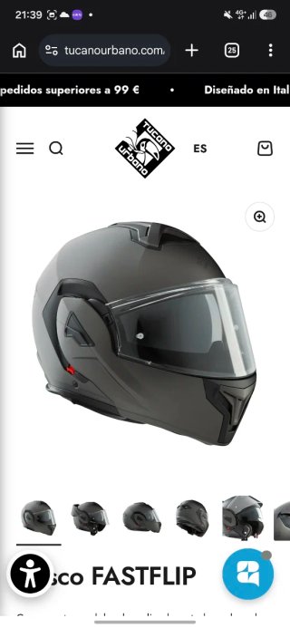 Casco Moto Tucano Urbano Fastflip Modular Abatible