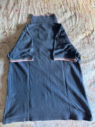 Polo Fred Perry Manga Corta Azul y Rosa