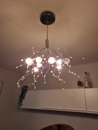 Lámpara colgante elegante cristal y metal
