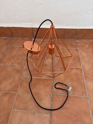 Lámpara Techo Cobre Geométrica Colgante