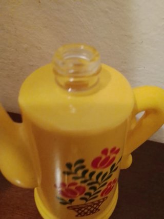 Botella de colección cerámica y metal