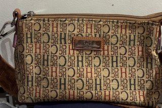 Bolso Carolina Herrera Beige Logo HC