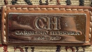 Bolso Carolina Herrera Beige Logo HC