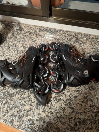 Patines Oxelo Decathlon Negro Naranja de 35-38