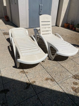 2 Hamacas de plástico blancas