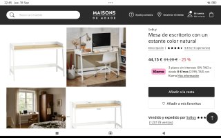 Escritorio madera blanco Maisons du Monde