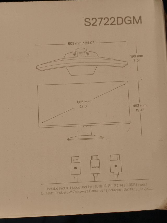 Monitor Gaming Dell 27 QHD Curvo