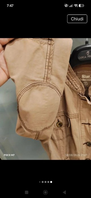 Giubbino donna stile Safari con bottoni bronzo