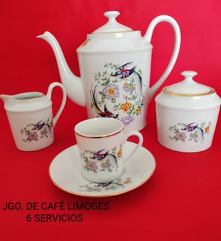 Juego de Café Limoges 6 Servicios
