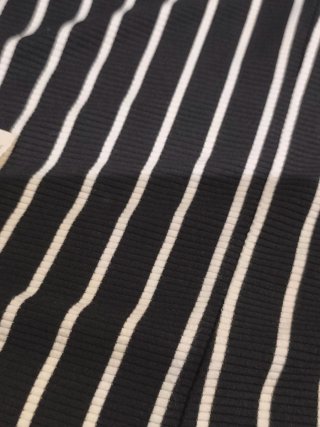 Vestido Negro Rayas Blancas Talla S Sin Estrenar..