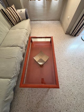 Mesa de centro madera y cristal
